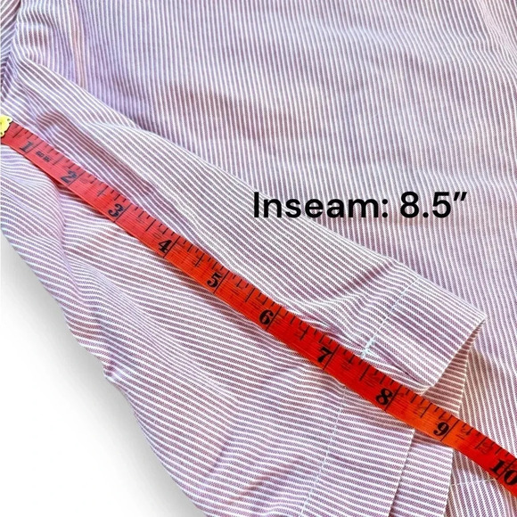 Peter Millar 38 Mens Shorts‎ 8.5" Inseam Pink Pinstripe Preppy Flat Front Golf - Picture 6 of 7